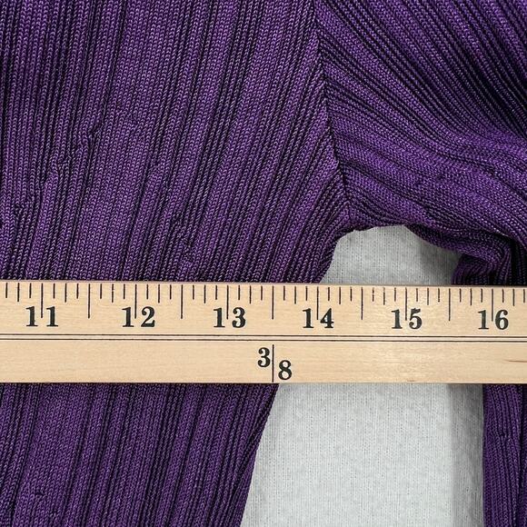 PAOLA BERNARDI Andressa Cropped Cardigan Medium Purple Sparkle Knit Long Sleeve - Picture 12 of 13